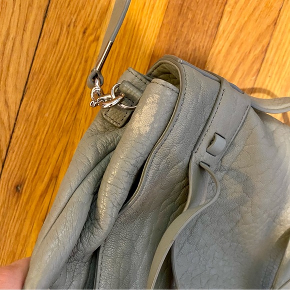 All Saints Vincent Blue/Gray Leather Backpack - Picture 14 of 16